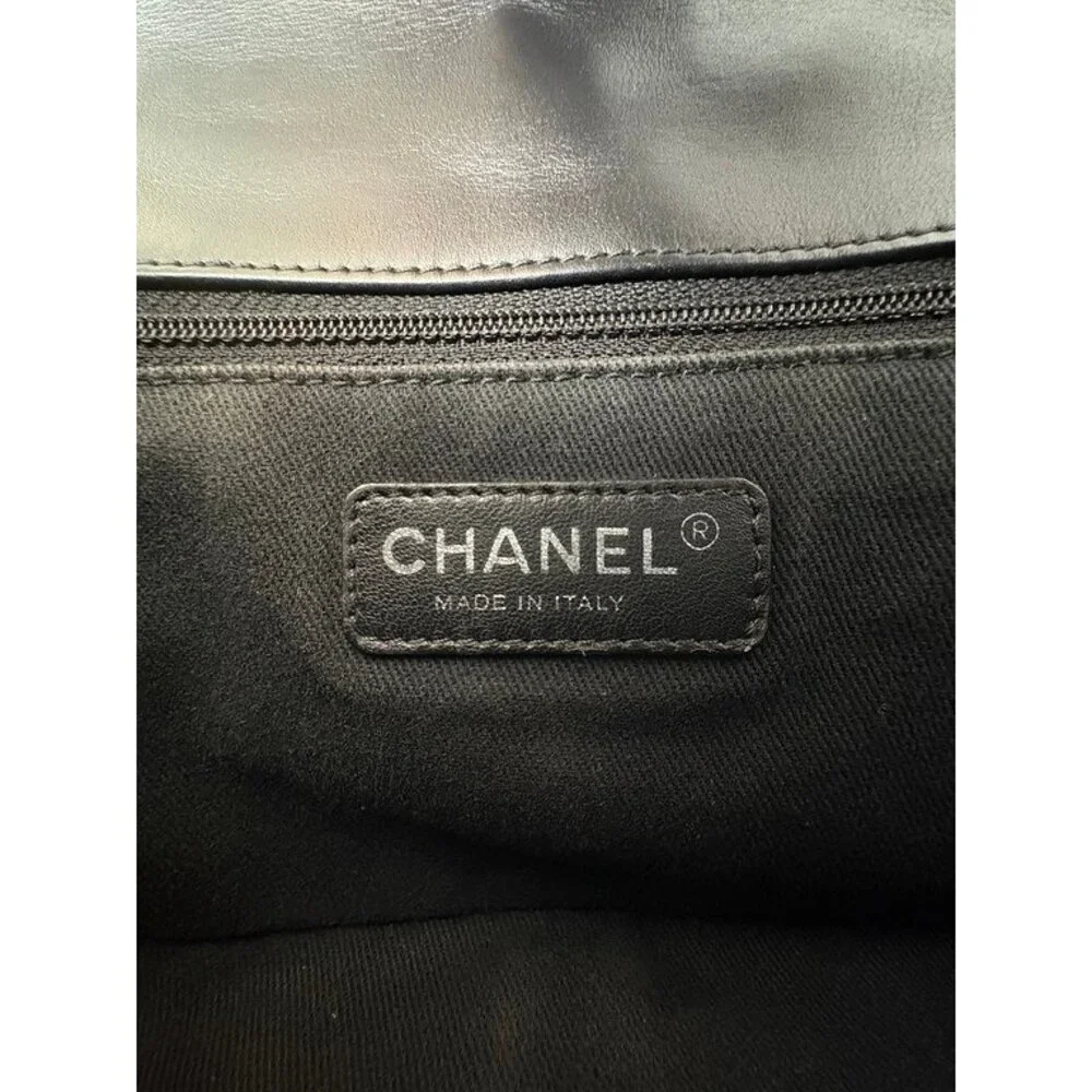 CHANEL Black Patent Leather Classic Flap Small SHW